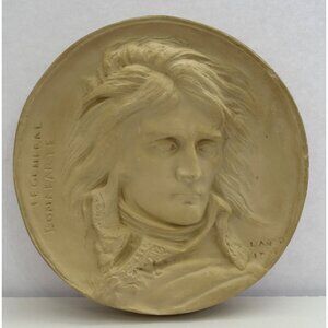 Vintage Napoleon Bonaparte Plaster Medallion Wall Plaque Le General Bona Parte